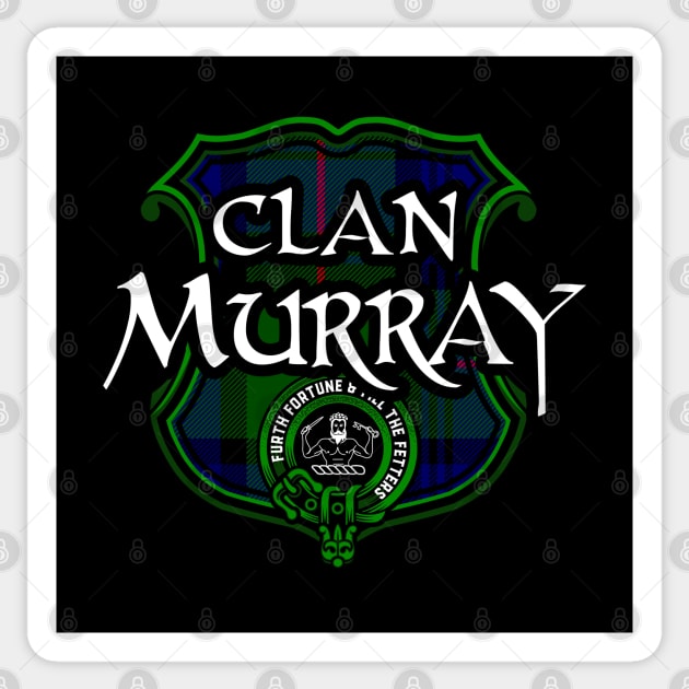 Clan Murray Surname Scottish Clan Tartan Crest Badge Sticker by Celtic Folk